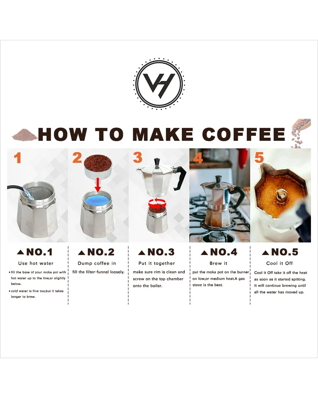 6-Cup Stovetop Moka Pot Espresso Maker