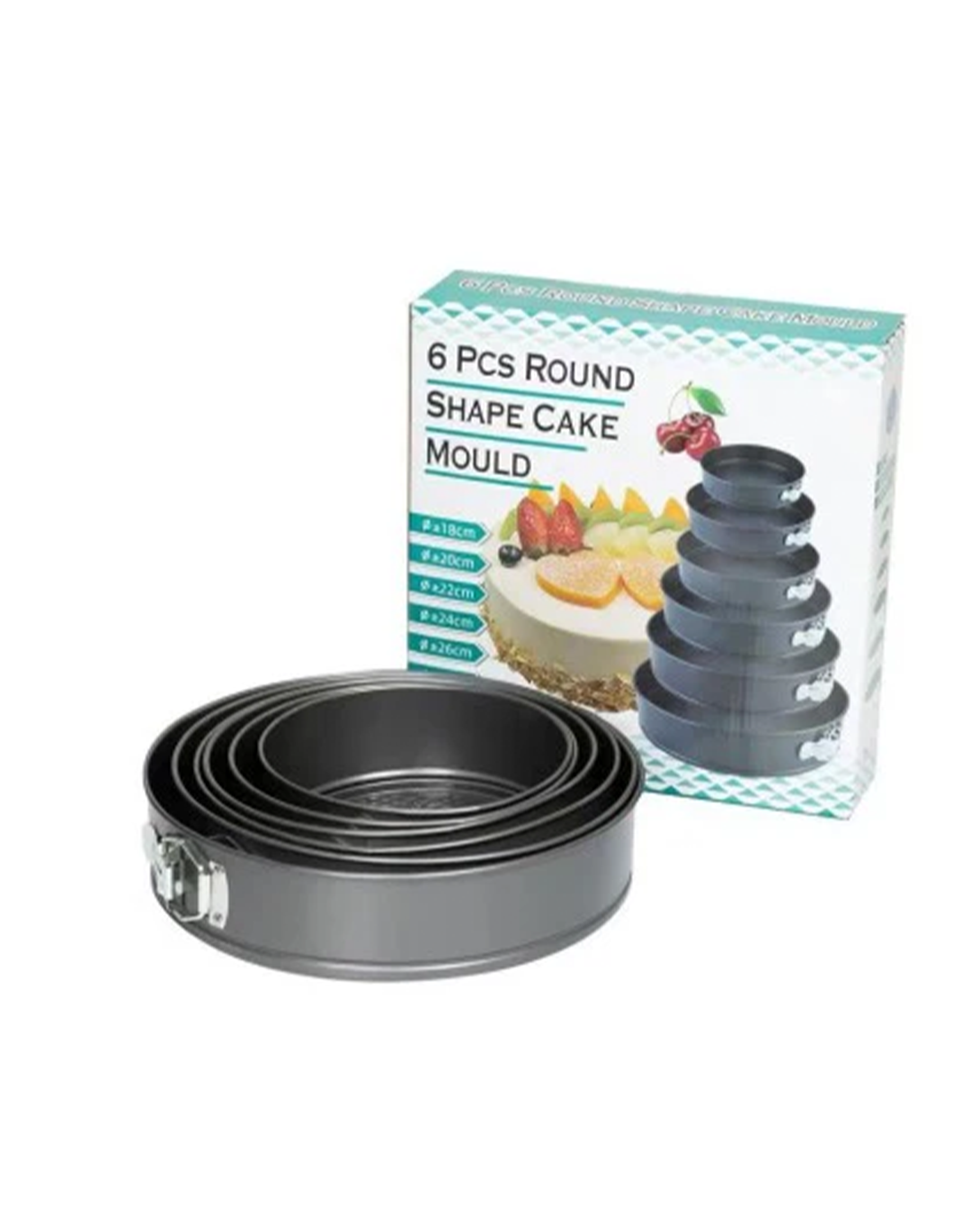 6-Piece Springform Cake Pan Set