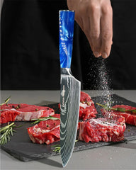 8" Damascus Chef Knife – Resin Handle