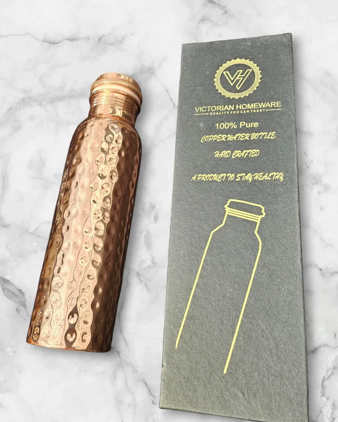 950ml Handcrafted Copper Water Bottle