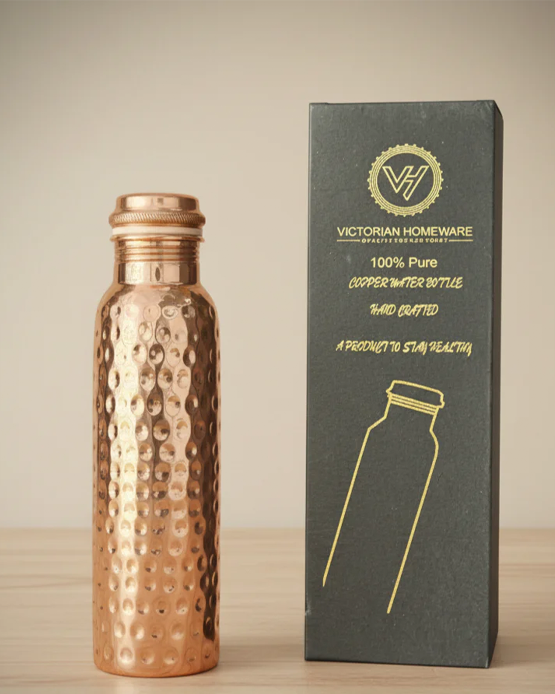 950ml Handcrafted Copper Water Bottle