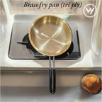 Brass Fry Pan (Triply) with Lid (24cm)