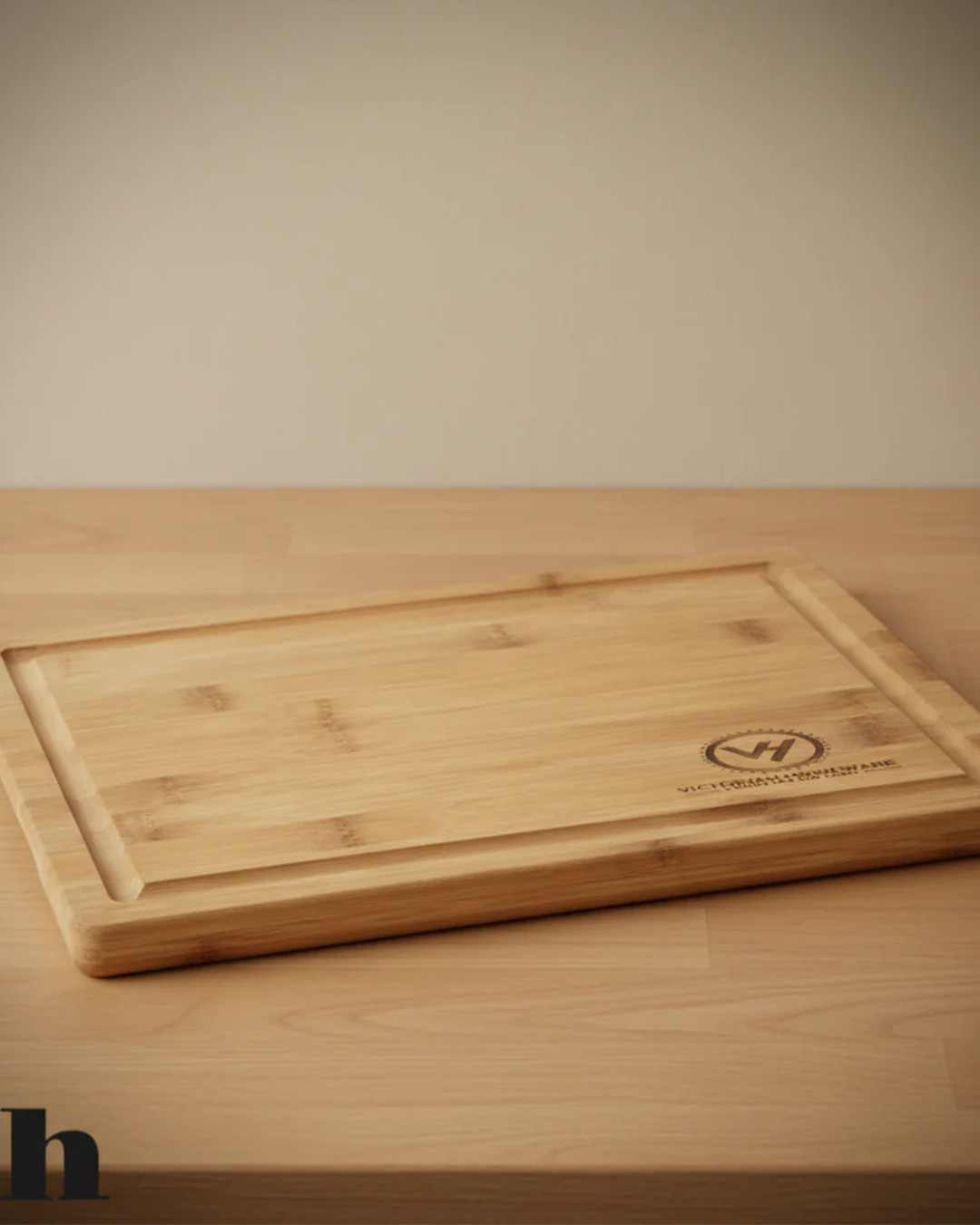 Bamboo Cutting Board & 8" Chef Knife Set