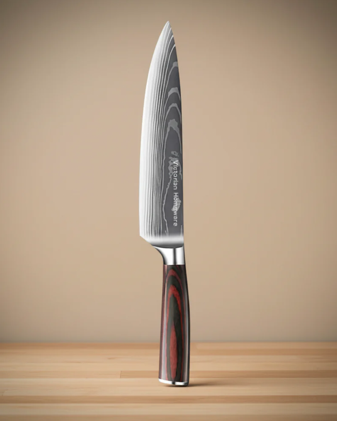 Bamboo Cutting Board & 8" Chef Knife Set