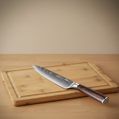 Bamboo Cutting Board & 8" Chef Knife Set