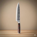 Bamboo Cutting Board with Knife (8")