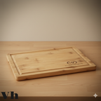 Bamboo Cutting Board with Knife (8")