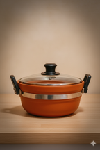 Clay Handi Pot with Glass Lid (5L)