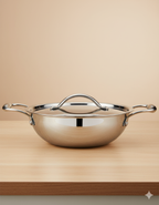 Stainless Steel Tri-Ply Non-Stick Wok with Lid (32 cm)