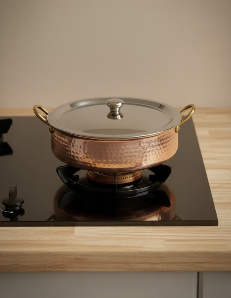 4.5L Handcrafted Copper Lagan Handi