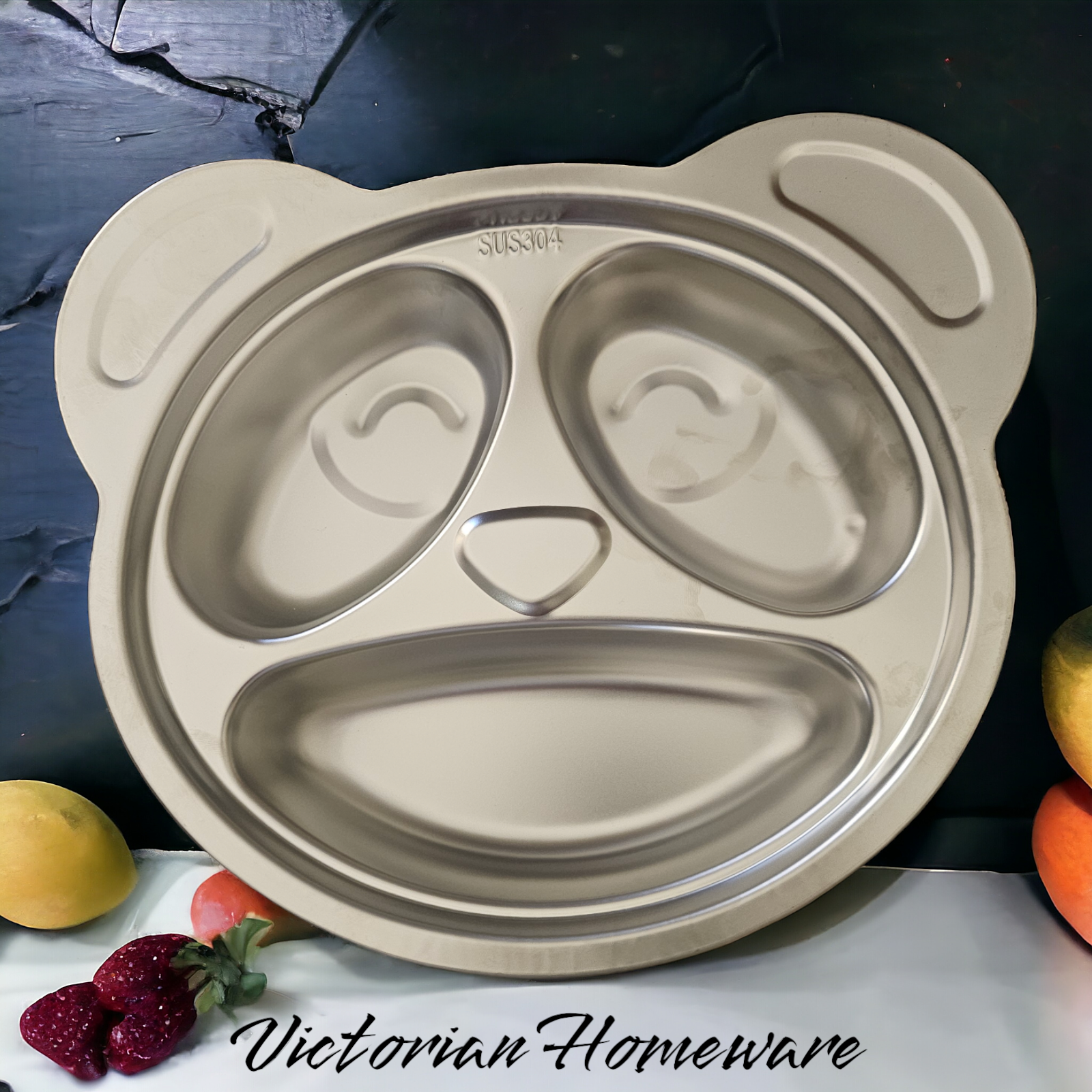 Kids Mickey Mouse Stainless Steel Plate