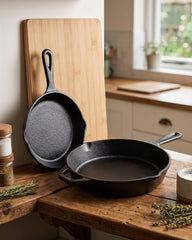 Pre-Seasoned Cast Iron Skillet Bundle – 30cm + 26cm