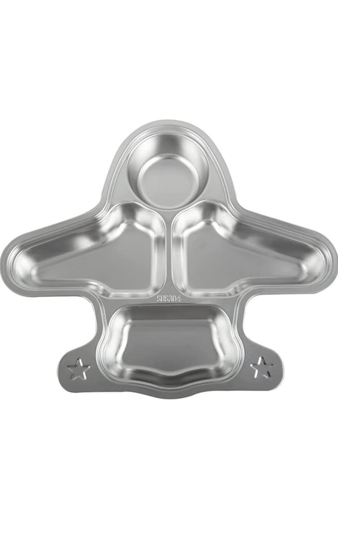 Kids Aeroplane Stainless Steel Plate
