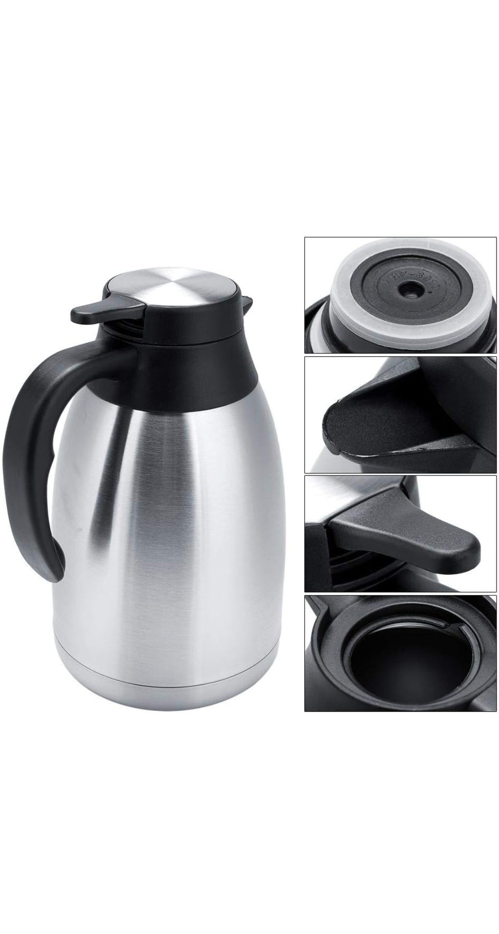 Insulated 304 Stainless Steel Double-Layer Kettle (1.6 L)