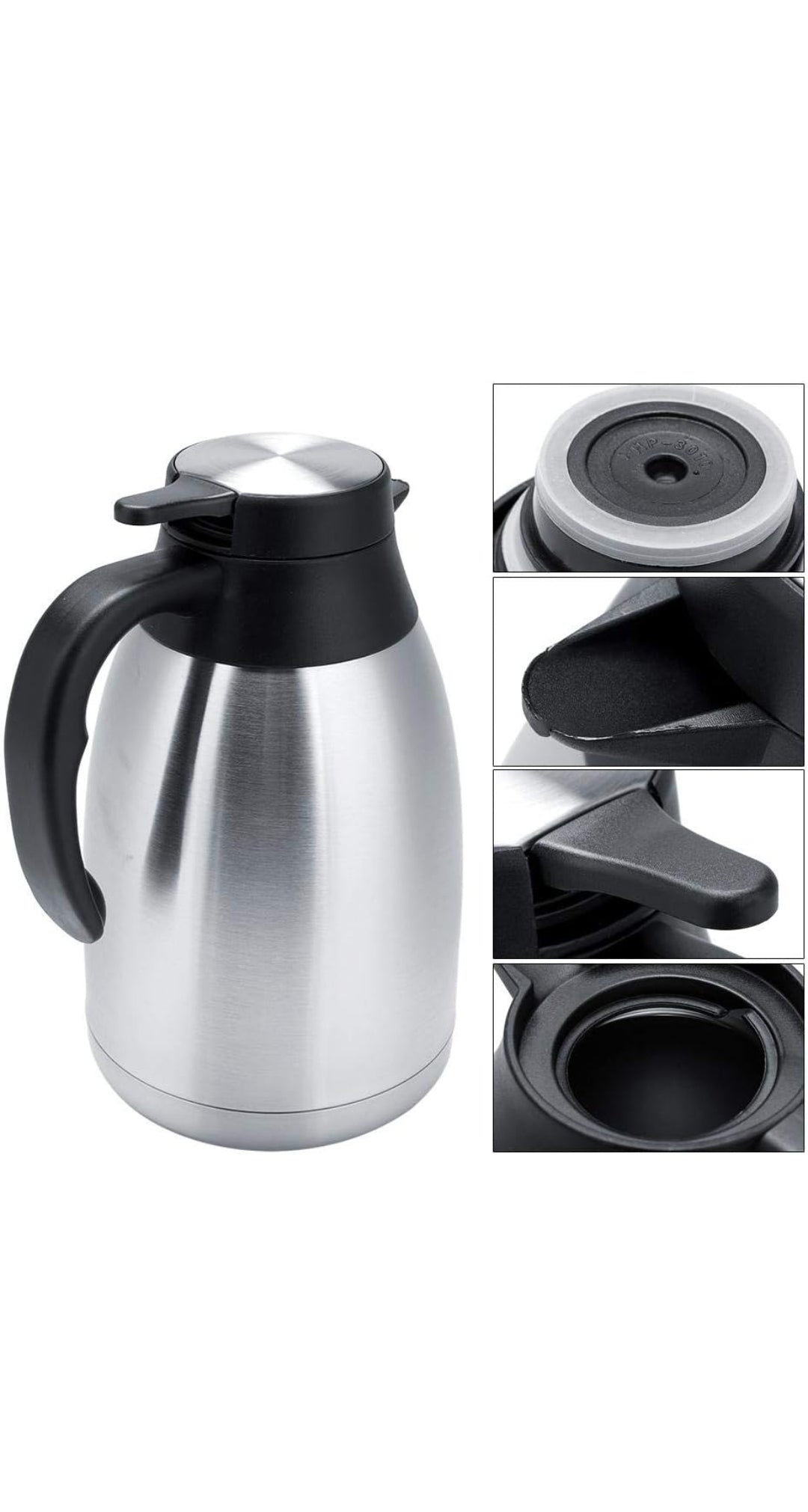 Insulated 304 Stainless Steel Double-Layer Kettle (1.6 L)