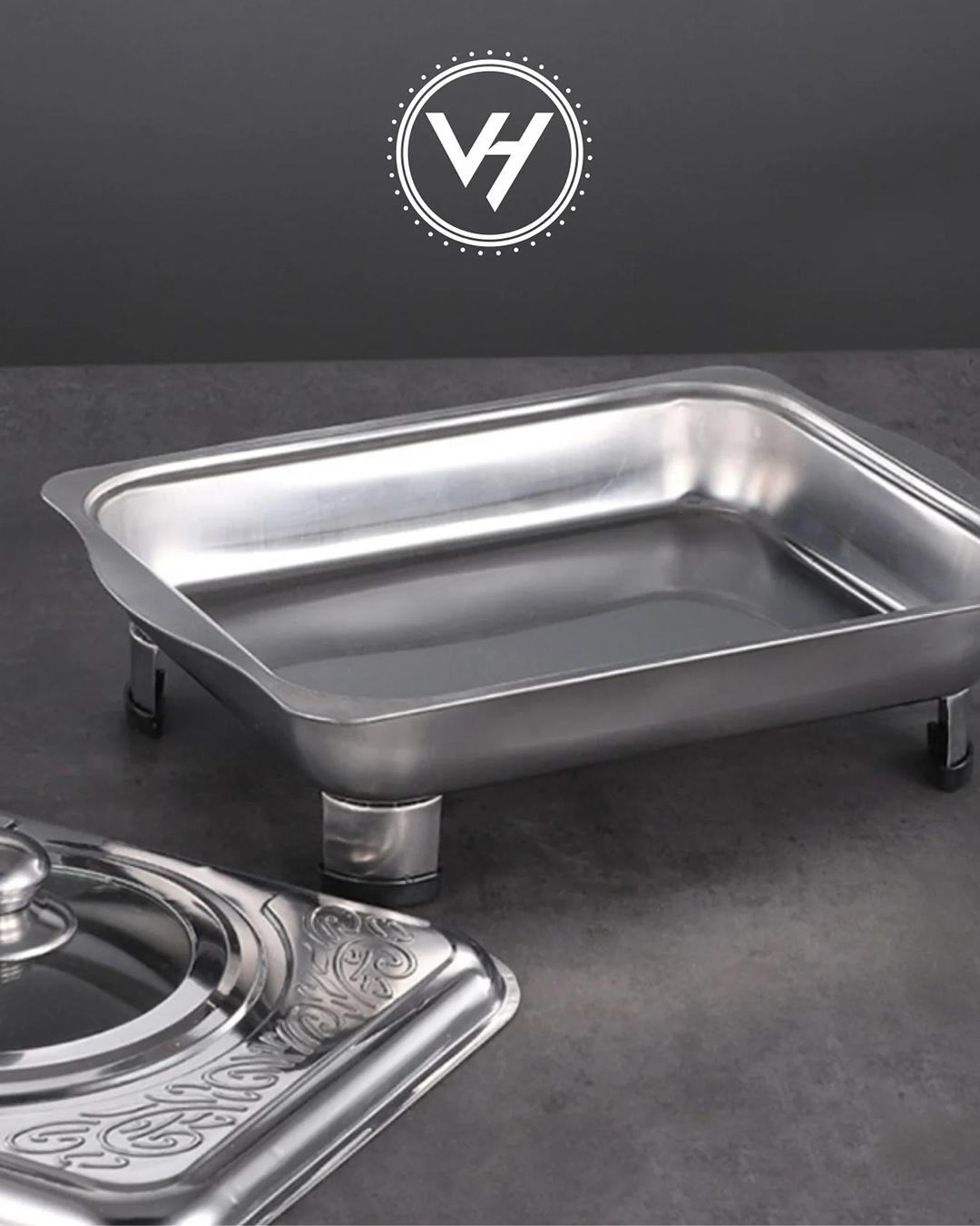 Stainless Steel Serving Tray with Cover