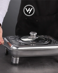 Stainless Steel Serving Tray with Cover