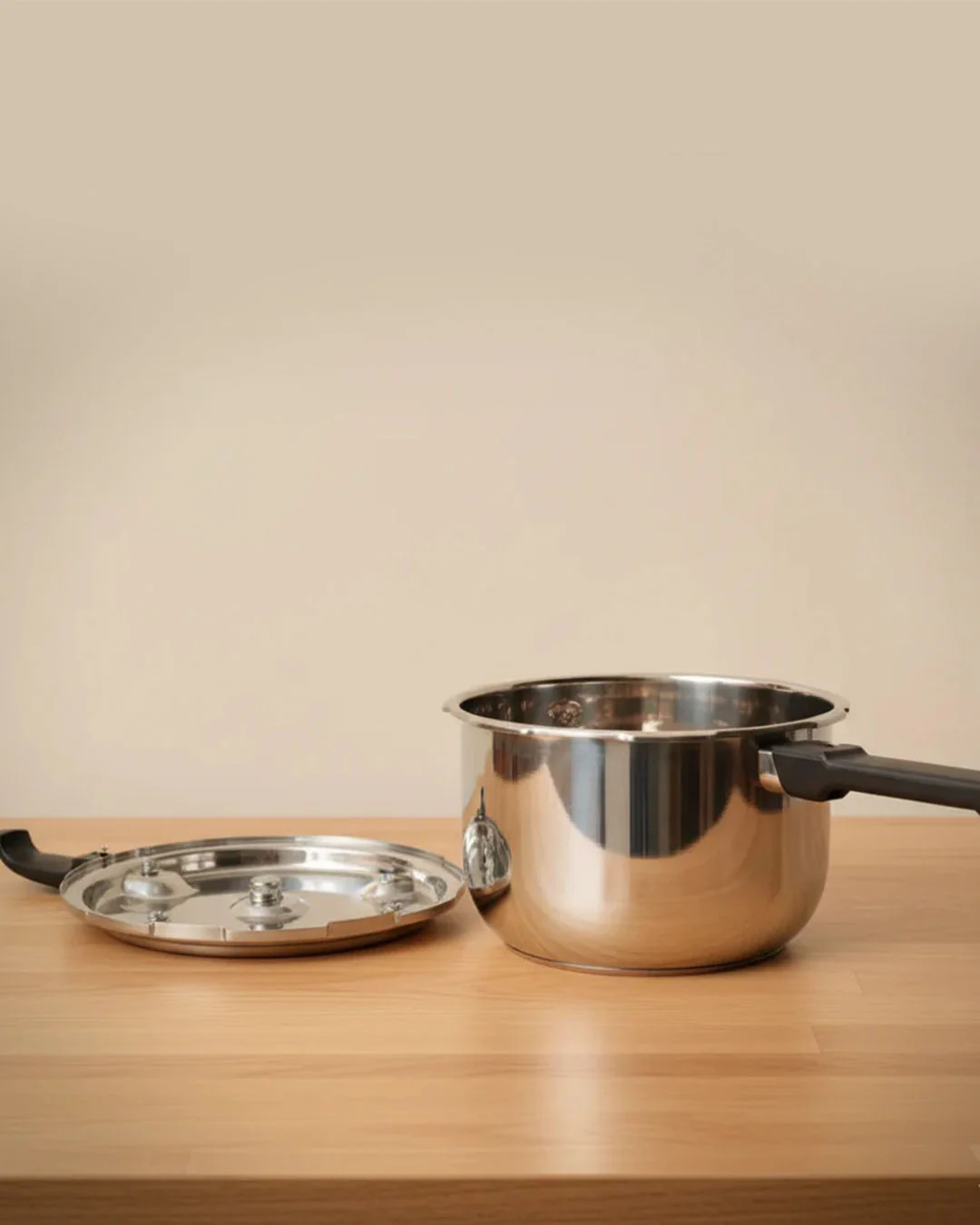 Tri-Ply Stainless Steel Pressure Cooker (4L & 6L)