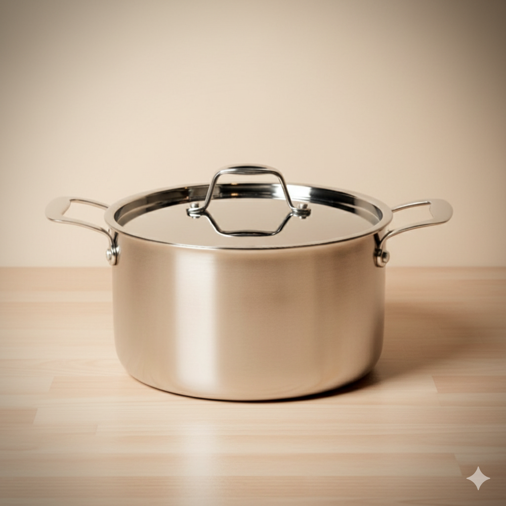 24 cm Triple-Ply Stainless Steel Casserole (5.6 L)