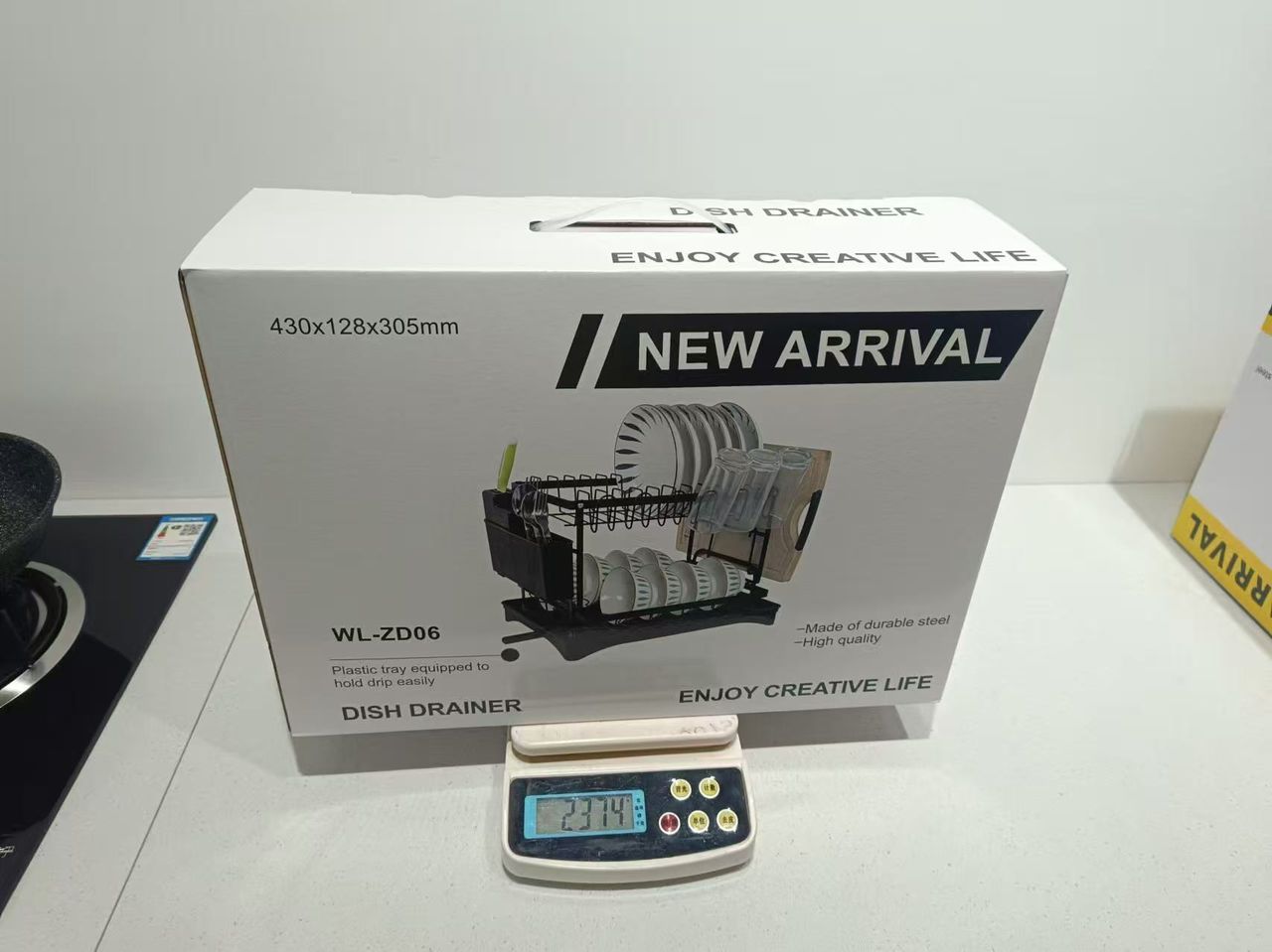 Drainer Rack with Drip Tray (Premium Steel)