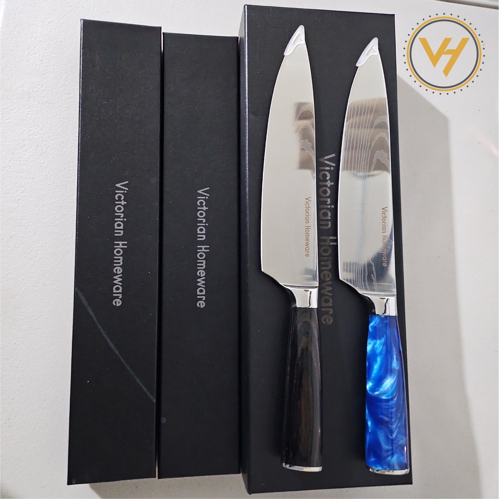 8" Damascus Chef Knife – Resin Handle