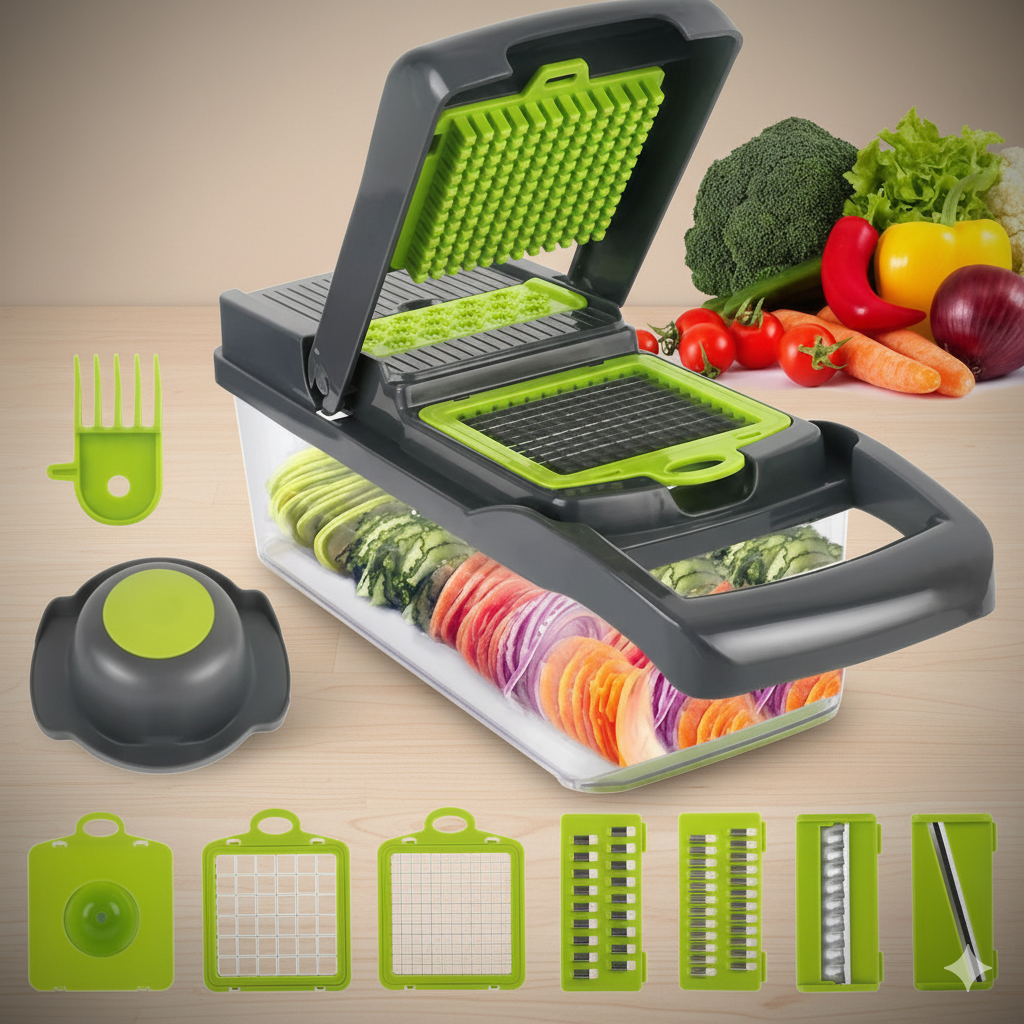 16-Piece Multifunction Vegetable Chopper Set