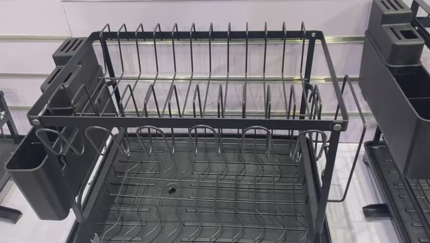 Drainer Rack with Drip Tray (Premium Steel)