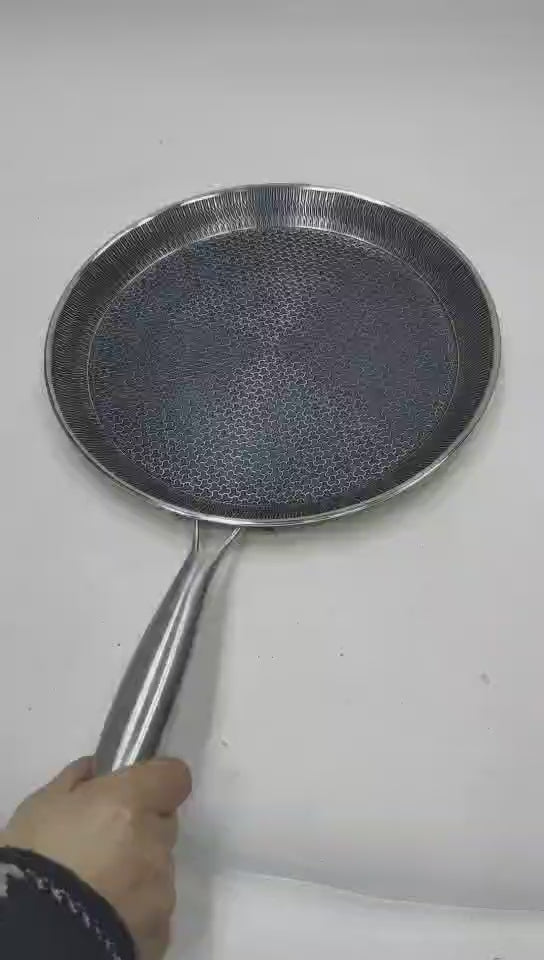 Tri-Ply Stainless Steel Honeycomb pattern Tawa (30cm)