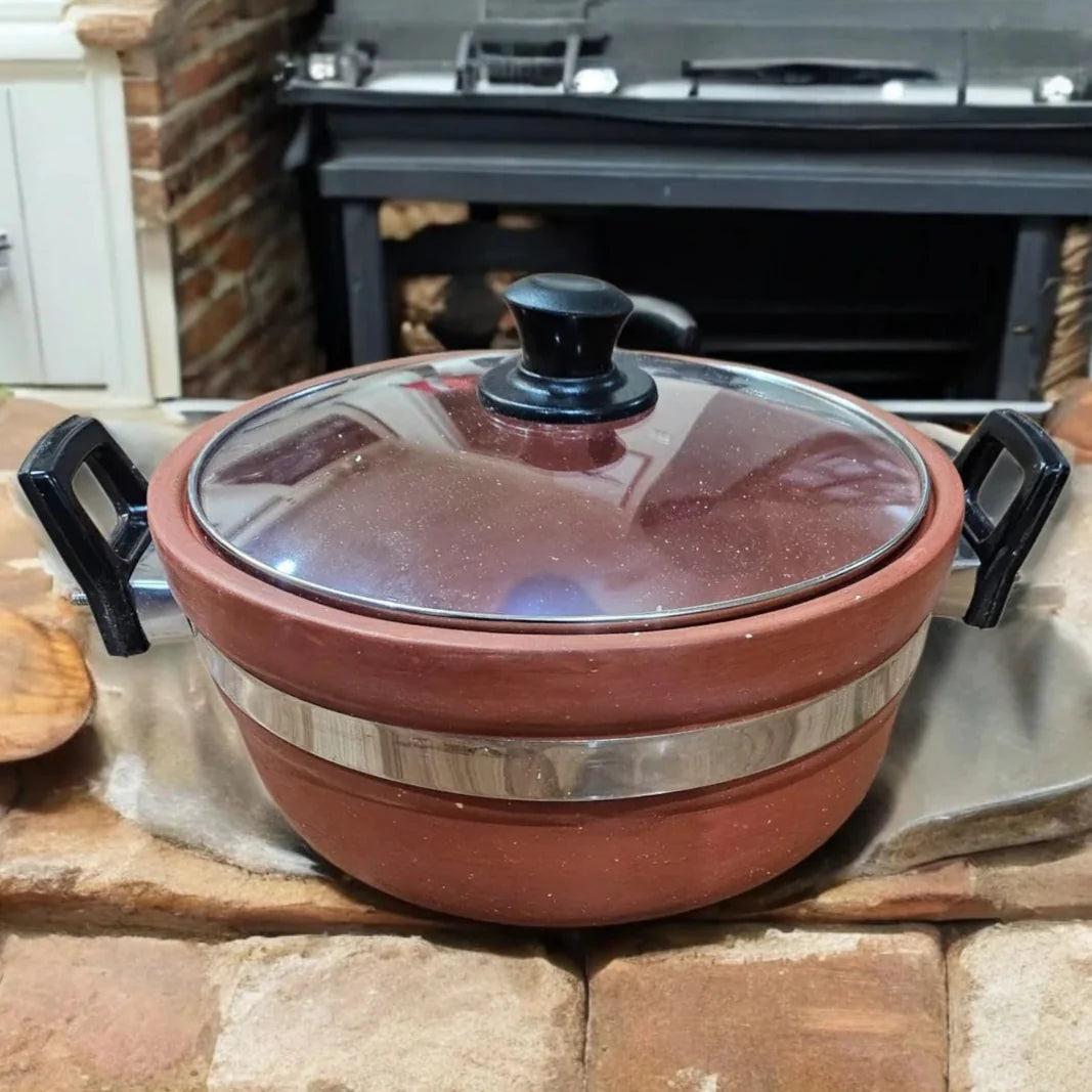 Clay Handi Pot with Glass Lid (5L)