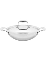 28cm Tri-Ply Stainless Steel Wok with Lid