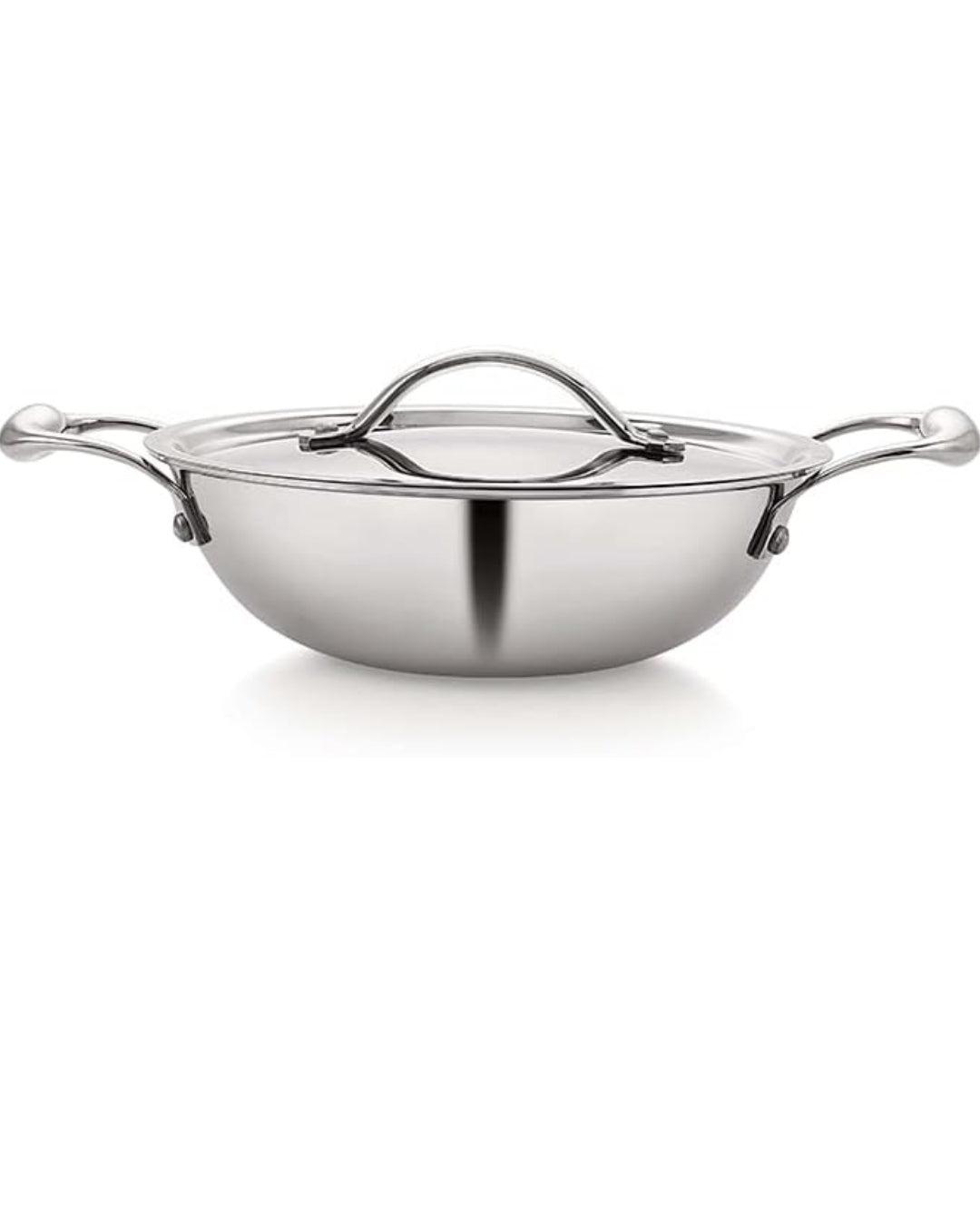 30cm Tri-Ply Stainless Steel Wok with Lid