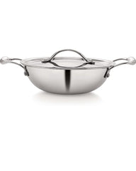 30cm Tri-Ply Stainless Steel Wok with Lid