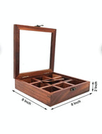Wooden Spice Box (Square, Acacia Wood)