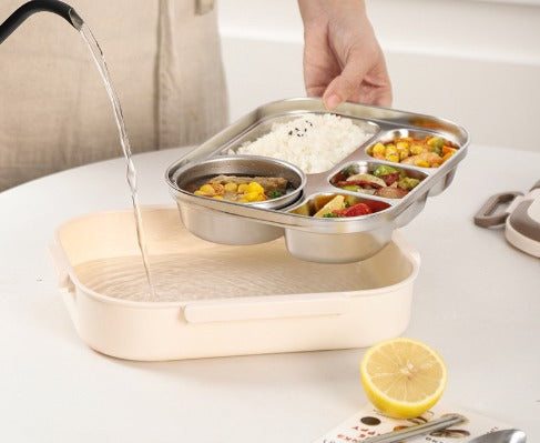 1500ml 4-Compartment Stainless Steel Lunch Box