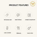 Stainless Steel Lunch Box 1500 ML Capacity