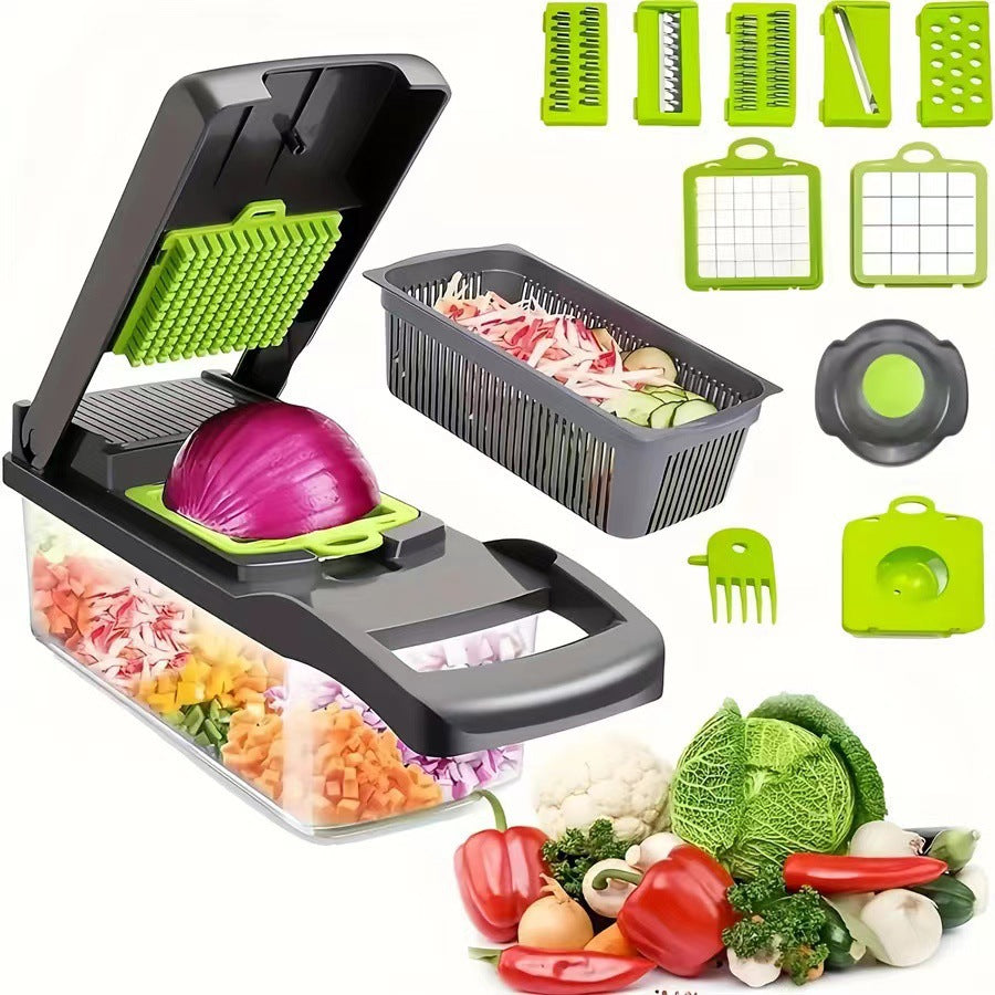 16-In-1 Vegetable Fruit Chopper Cutter Food Onion Veggie Dicer Slicer Kitchen