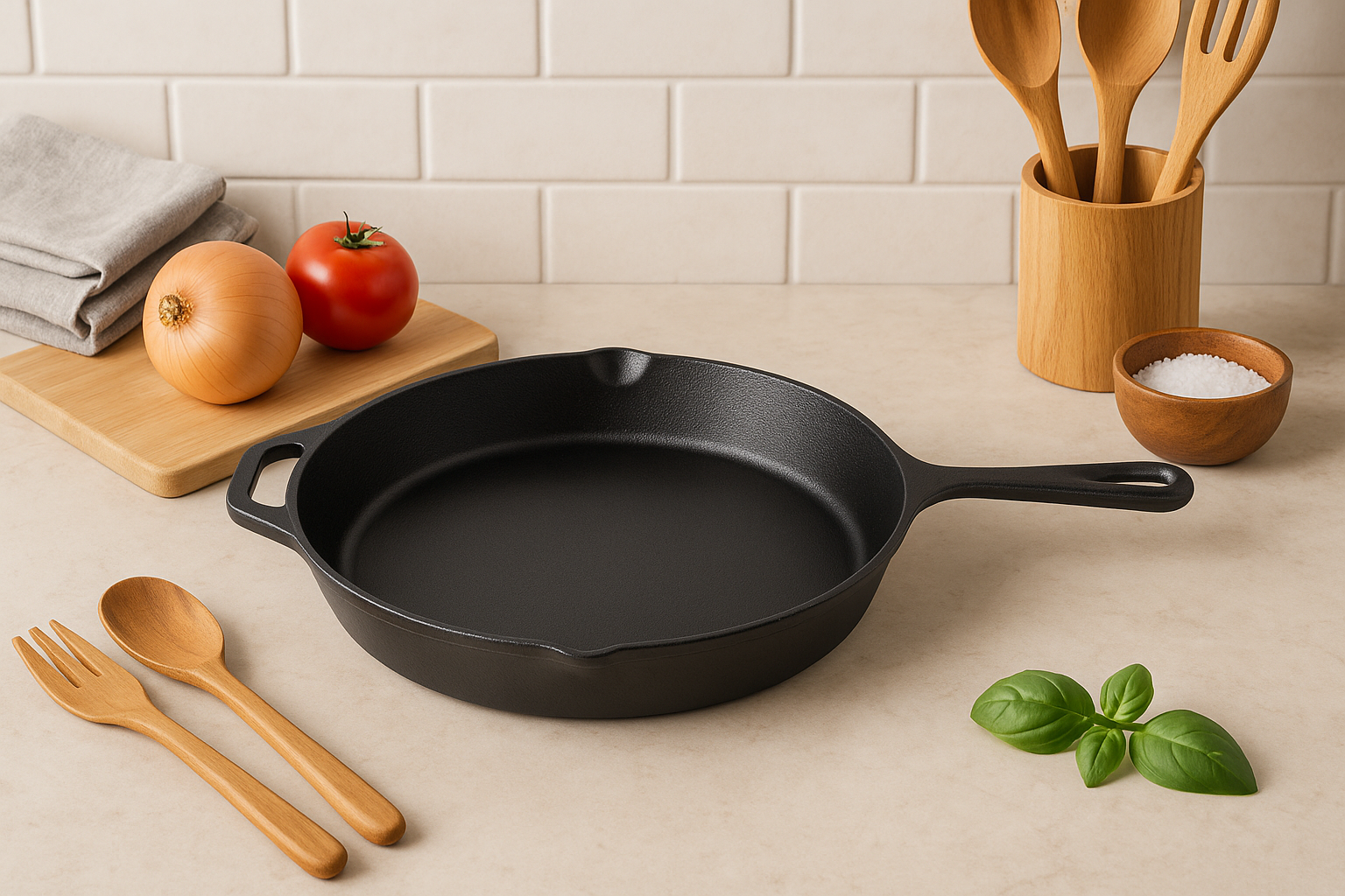 26 CM Raw Cast Iron Skillet – Premium Heavy-Duty Cookware