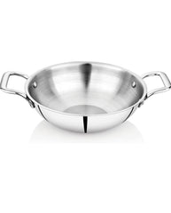 30cm Tri-Ply Stainless Steel Wok with Lid