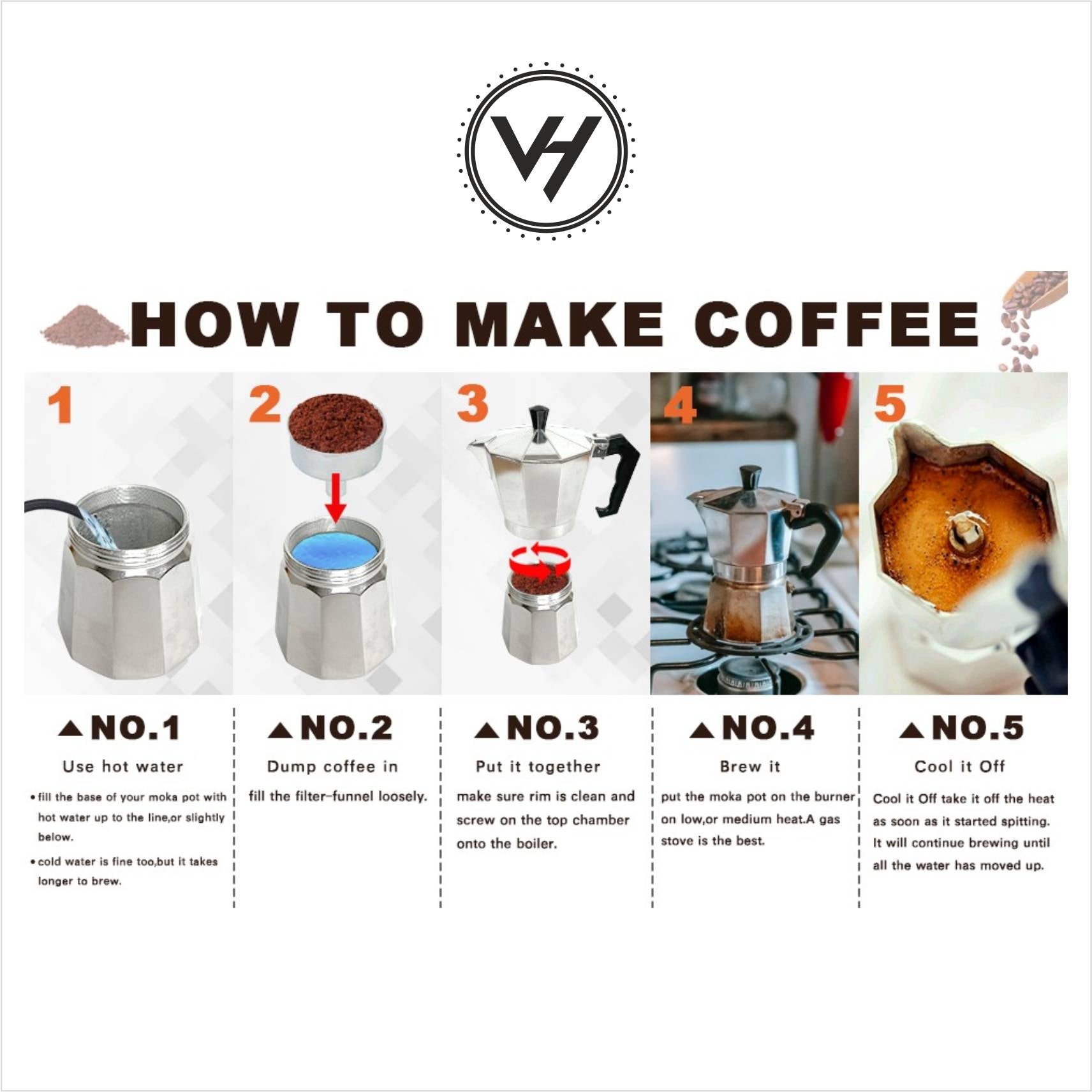 6-Cup Stovetop Moka Pot Espresso Maker