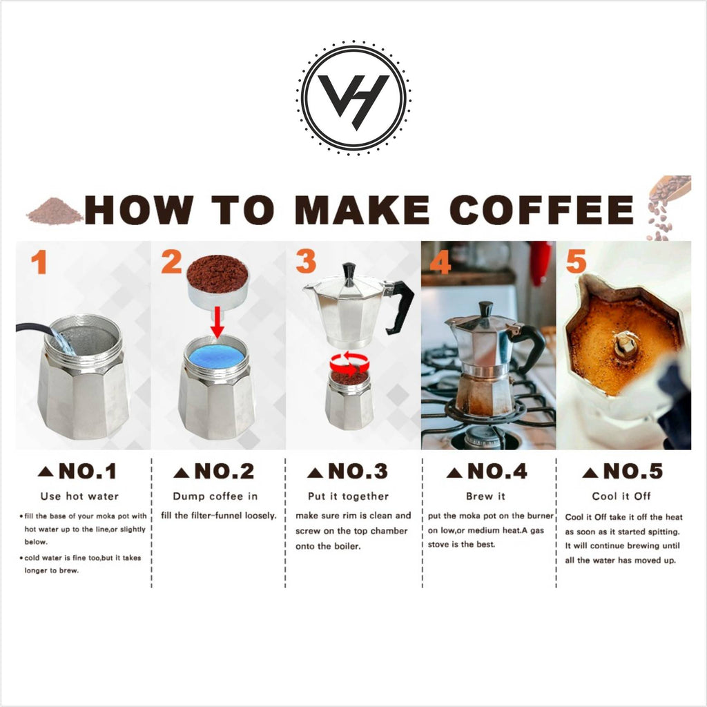 Italian Espresso Coffee Maker (Moka Pot)