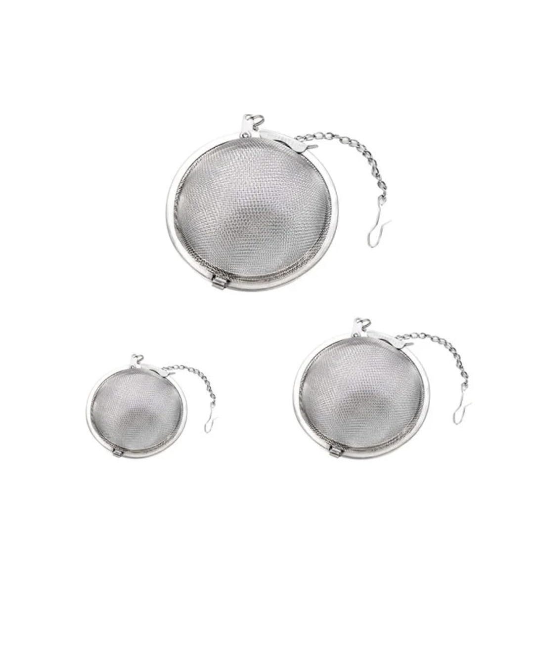 3-Piece Stainless Steel Tea Infuser & Spice Filter Set