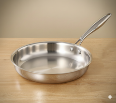 28cm Tri-Ply Stainless Steel Frypan with Glass Lid